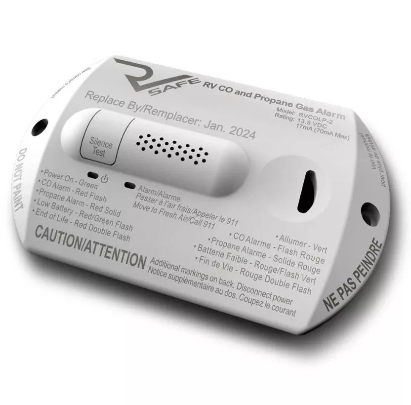 RV Safe Propane Gas Detector/Alarm - White• RVLP-2W