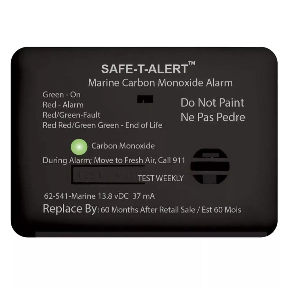 Safe-T-Alert 62 Series Carbon Monoxide Alarm with Relay - 12V - Surface Mount - Black - 62-541-R-MARINE-BL