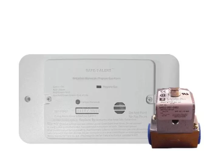 Safe-T-Alert Dual Propane/LP And Carbon Monoxide Alarm w/Trim Ring & Solenoid, White• 25-742-R-WT-TR-KIT