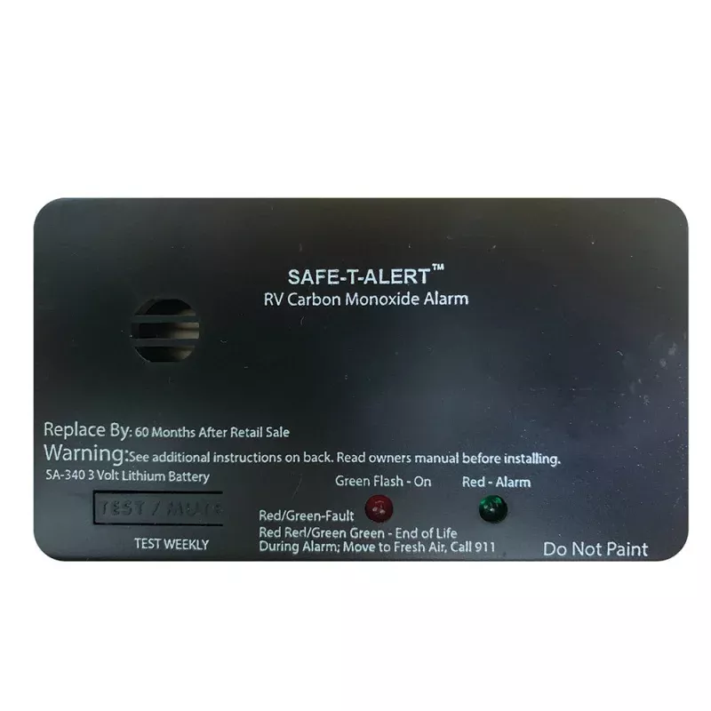 Safe-T-Alert SA-340 Black RV Battery Powered CO Detector – Rectangle