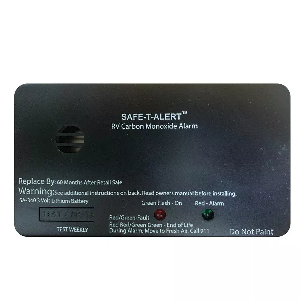 Safe-T-Alert SA-340 Black RV/Marine Battery Powered CO2 Detector – Rectangle