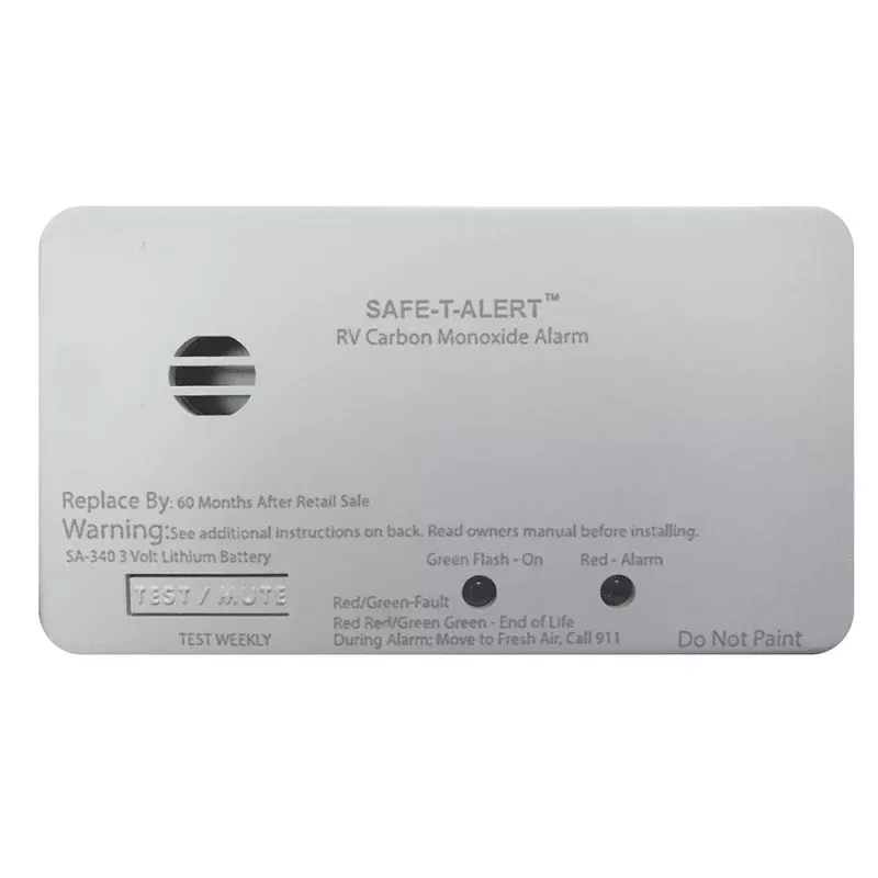 Safe-T-Alert SA-340 White RV Battery Powered CO Detector – Rectangle