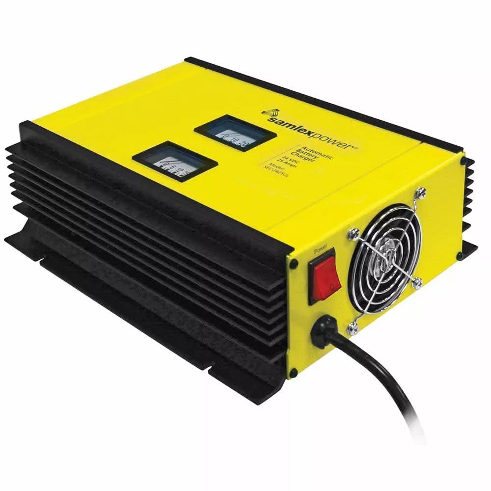 Samlex 25A Battery Charger - 24V - 2-Bank - 3-Stage with Dip Switch and Lugs - Includes Temp Sensor - SEC-2425UL