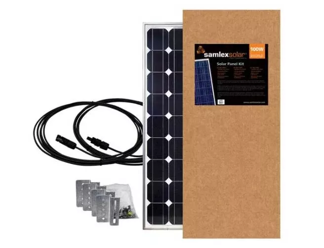 SamlexSolar Panel Kit 100 Watts With Cables and Brackets• SSP-100-KIT