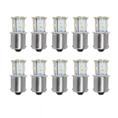 Scandvik 41169 BA15s Warm White Bulb, 10-Pack