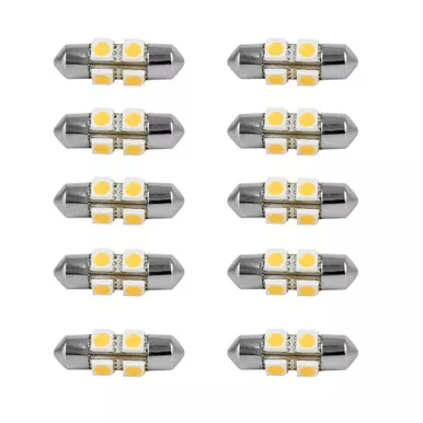 Scandvik 41170 Festoon Warm White Bulb, 10-Pack