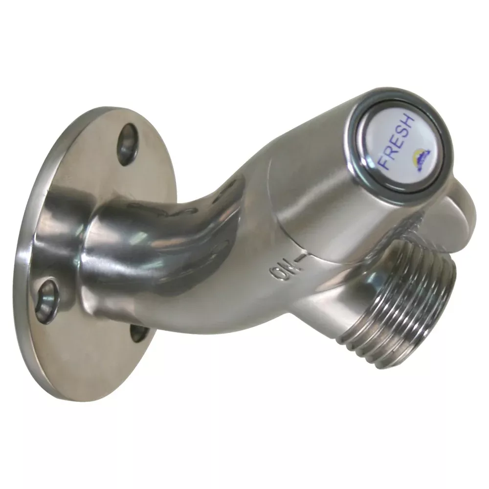 Scandvik Ceramic Angled Washdown Valve, SS Spigot