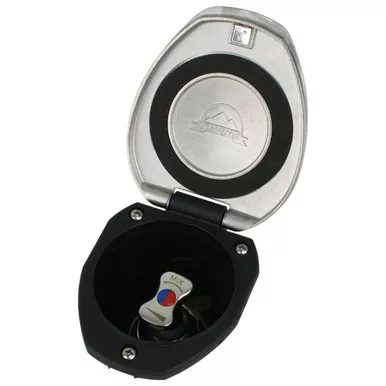 Scandvik SS Recessed T-Handle Mixing Valve, Black Cup