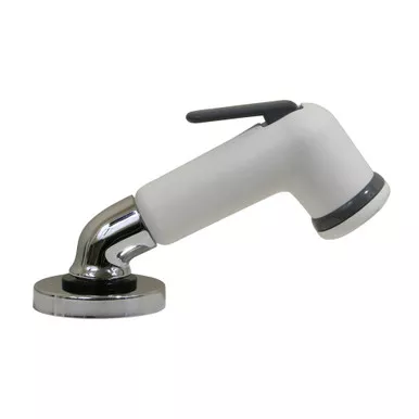 Scandvik White Elbow Sprayer with Pull-Out Handle