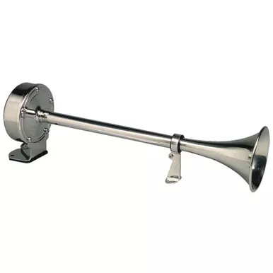 Schmitt Marine Deluxe Stainless Single Trumpet Horn 24V