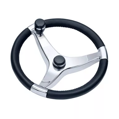 Schmitt Marine Evo Pro 15.5-Inch Stainless Steering Wheel
