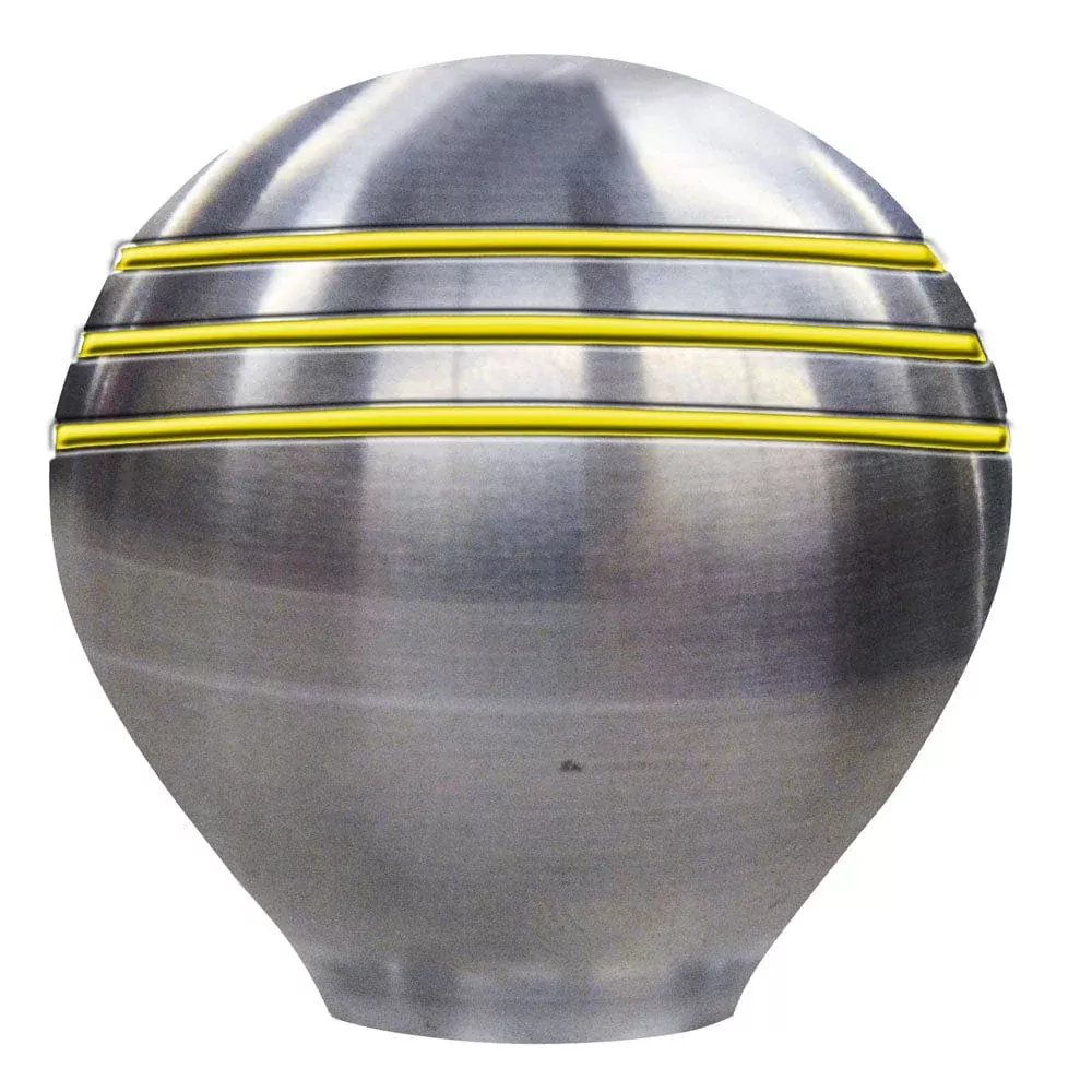 Schmitt & Ongaro Throttle Knob - 1-⅞" - Gold Grooves