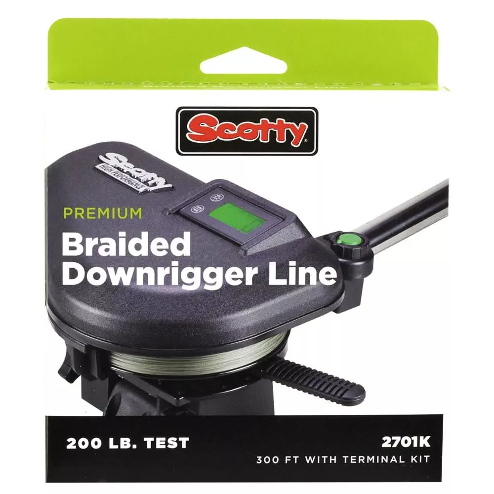 Scotty Premium Power Braid Downrigger Line – 300ft of 200lb Test [2701K]