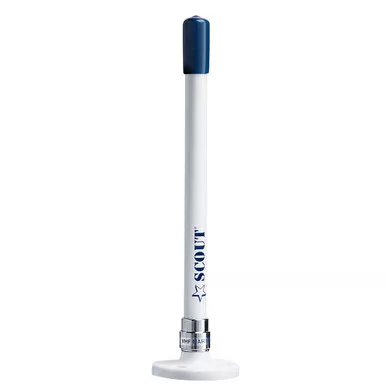 Scout 9-Inch Stubby White VHF Antenna, Quick Mount