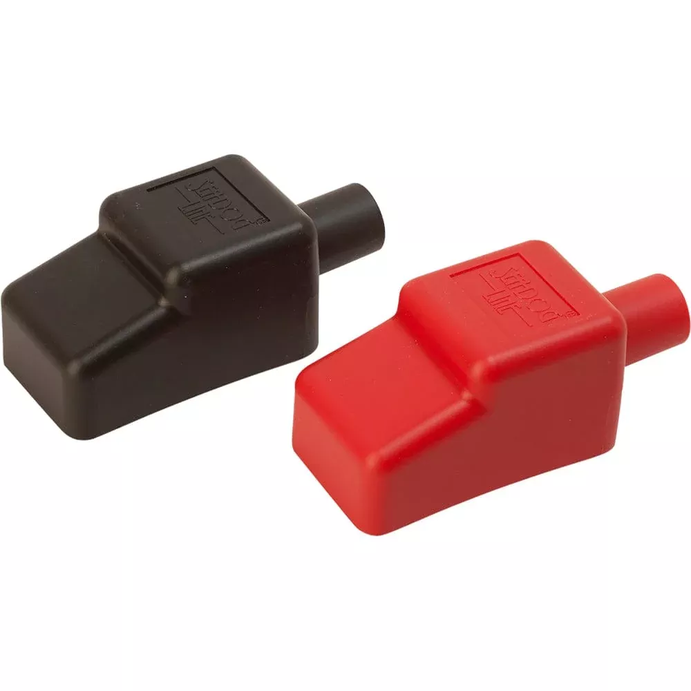 Sea-Dog Battery Terminal Covers – Red/Black – 5/8