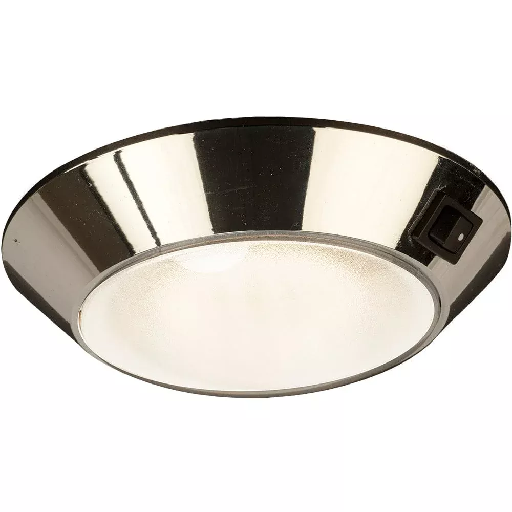 Sea-Dog Chrome Plastic LED Dome Light 4 Day/Night – Clear/Red Bulb