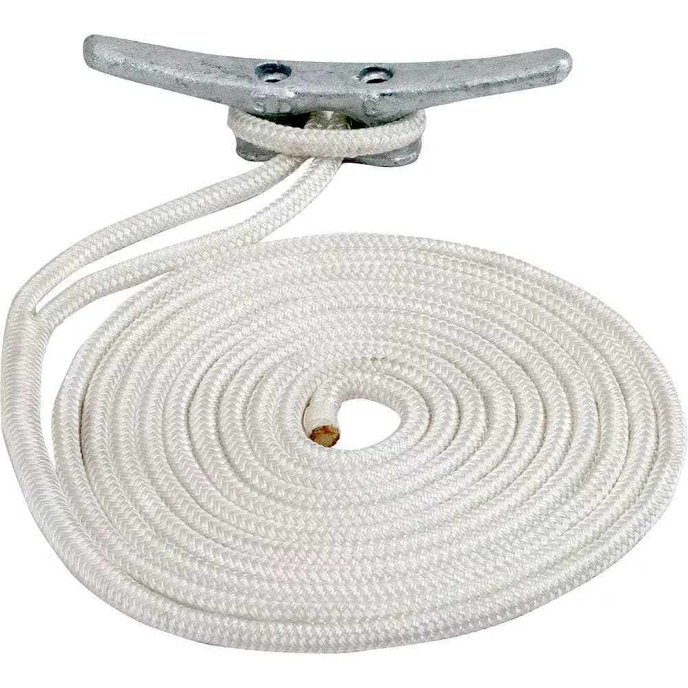 Sea-Dog Double Braided Nylon Dock Line – 3/4 x 35 – White