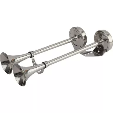 Sea-Dog MaxBlast Stainless Dual Trumpet 12V Horn