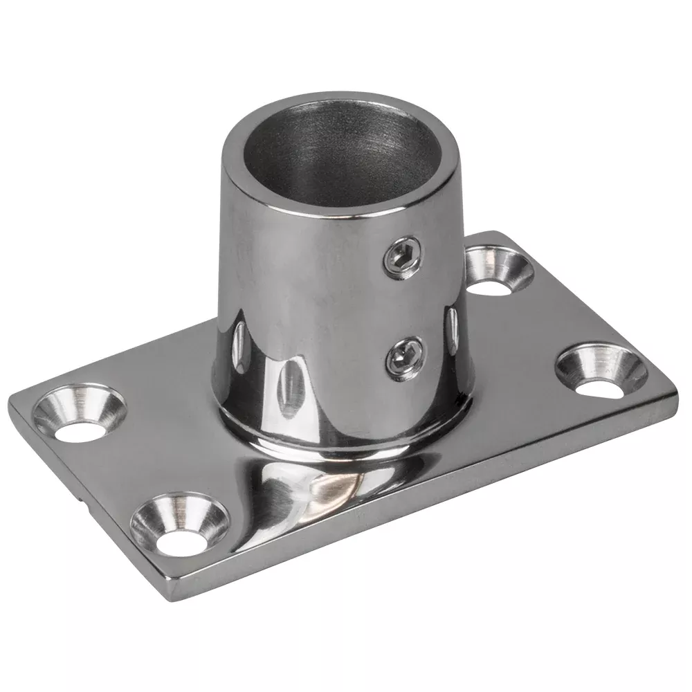 Sea-Dog Rail Base Fitting Rectangular Base 90 316 Stainless Steel – 1-7/8 x 3-3/16 – 1 OD