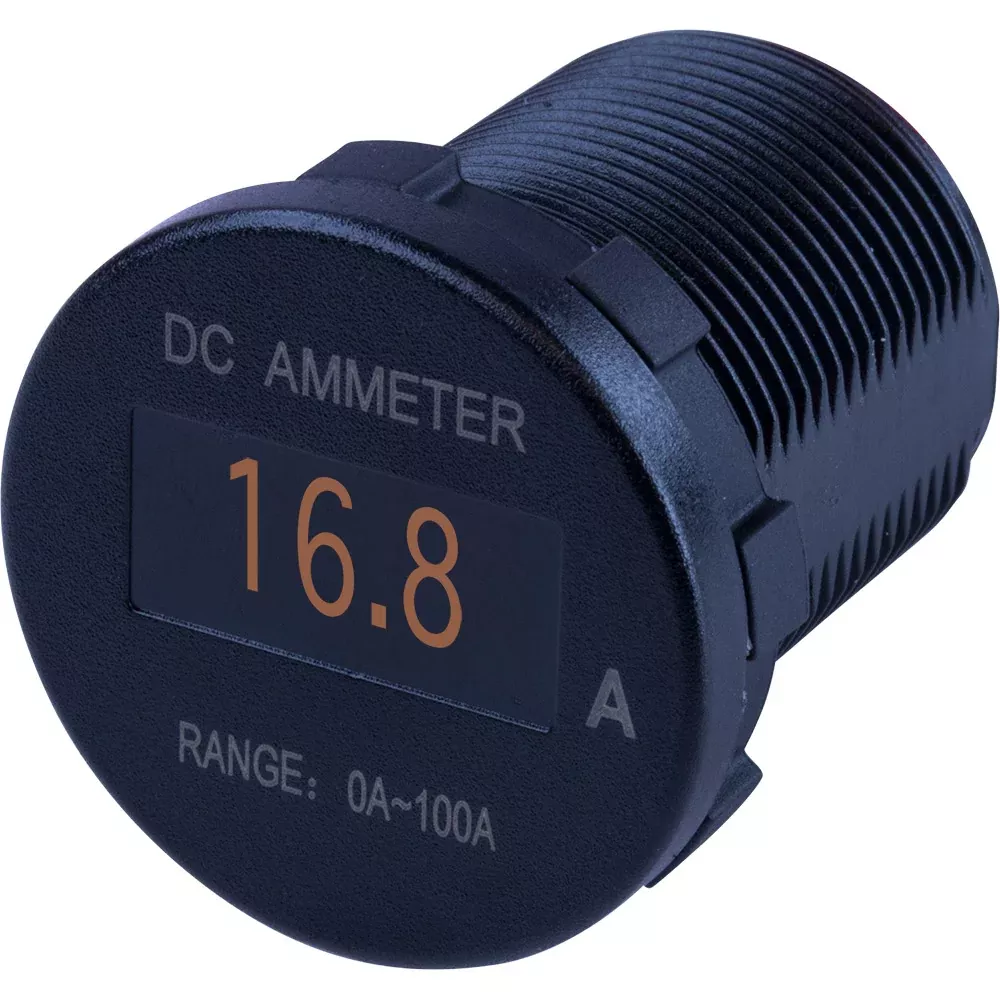 Sea-Dog Round OLED DC Amp Meter – 0 Amp-100 Amp | 421620-1