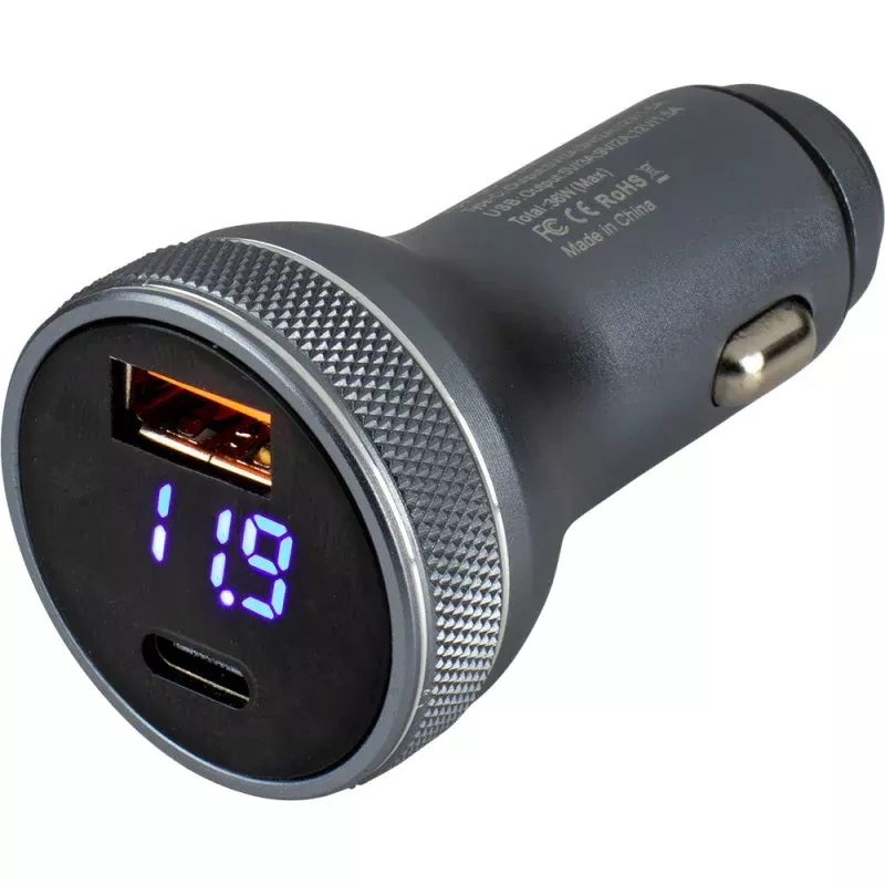 Sea-Dog Round USBUSB-C Power Plug w/Voltmeter