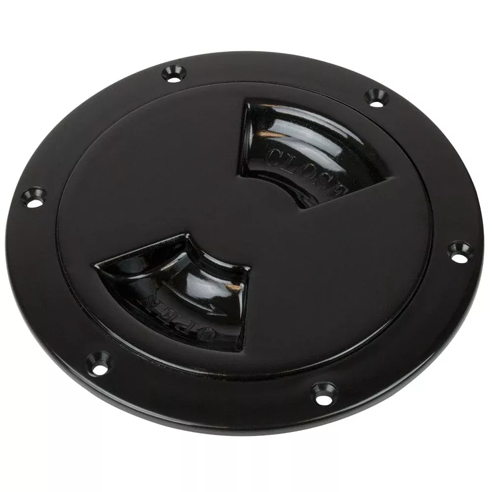 Sea-Dog Smooth Quarter Turn Deck Plate – Black – 5