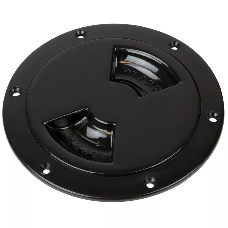 Sea-Dog Smooth Quarter Turn Deck Plate – Black – 8