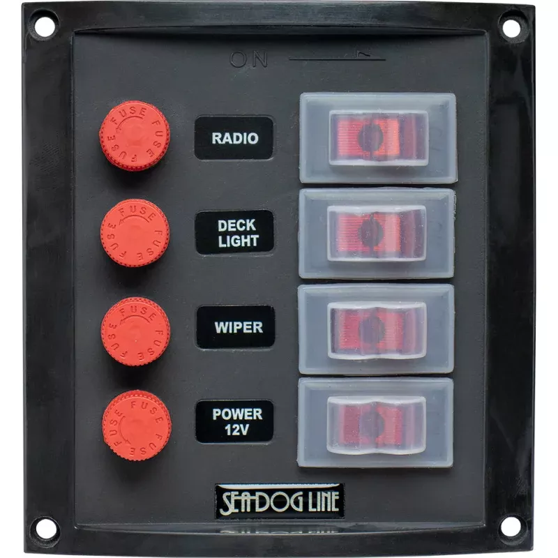 Sea-Dog Splash Guard Switch Panel Vertical – 4 Switch