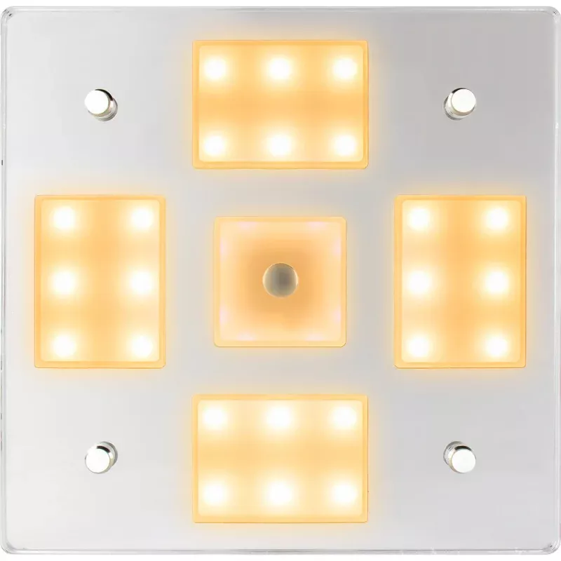 Sea-Dog Square LED Mirror Light w/On/Off Dimmer – WhiteBlue