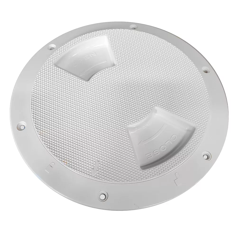 Sea-Dog Textured Quarter Turn Deck Plate – White – 5″ | 336152-1