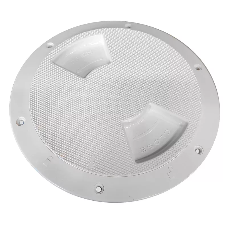 Sea-Dog Textured Quarter Turn Deck Plate – White – 8