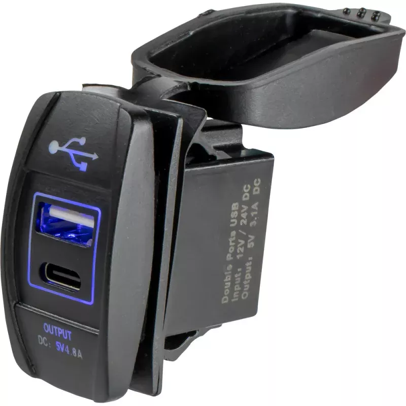 Sea-Dog USBUSB-C Rocker Switch Style Power Socket