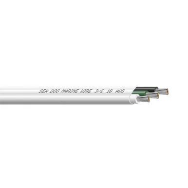 Sea-Dog White/Green/Black 16/3 Flat Triplex Wire, 100-Foot