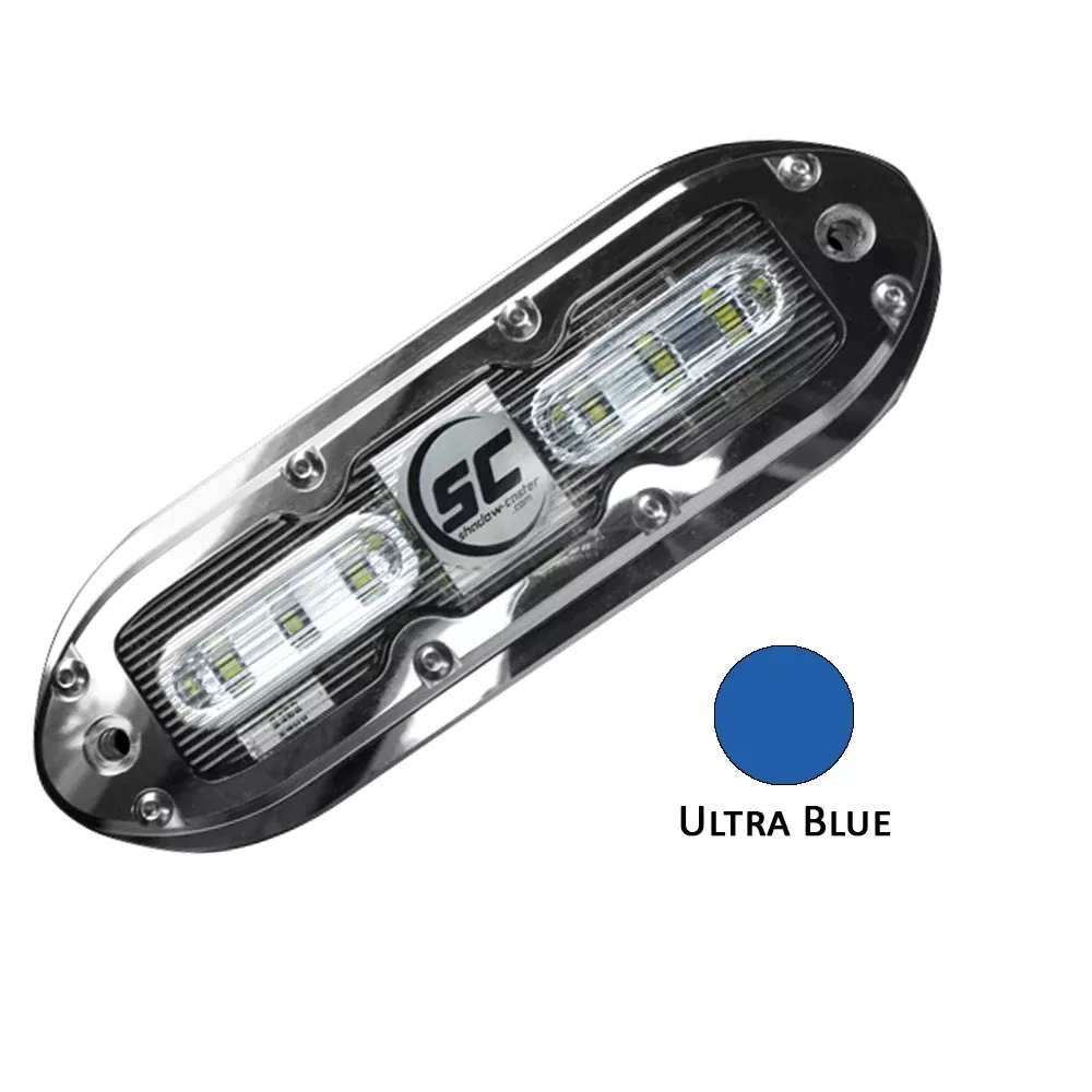 Shadow-Caster SCM-6 LED Underwater Light w/20′ Cable – 316 SS Housing – Ultra Blue | SCM-6-UB-20