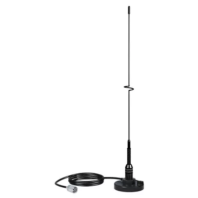Shakespeare 19-Inch Black Whip Antenna - Magnetic Mount