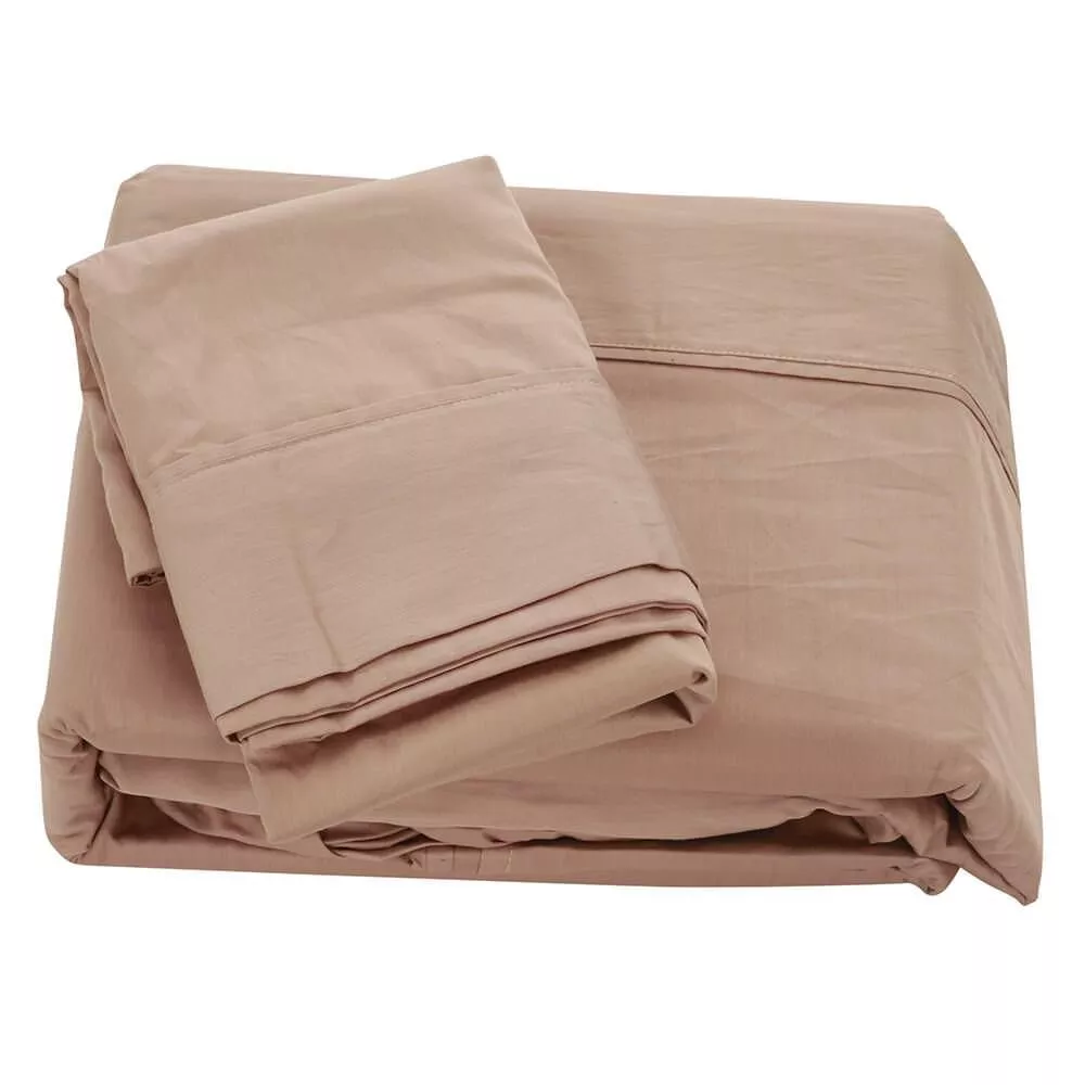 Short Queen 300 Thread Count Sheet Set, Taupe