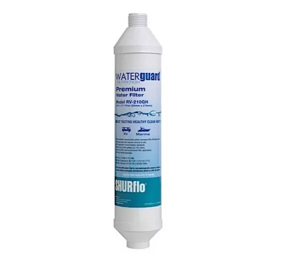 Shurflo Waterguard KDF/GAC 2.5 GPM Water Filter• RV-210GH-KDF-A