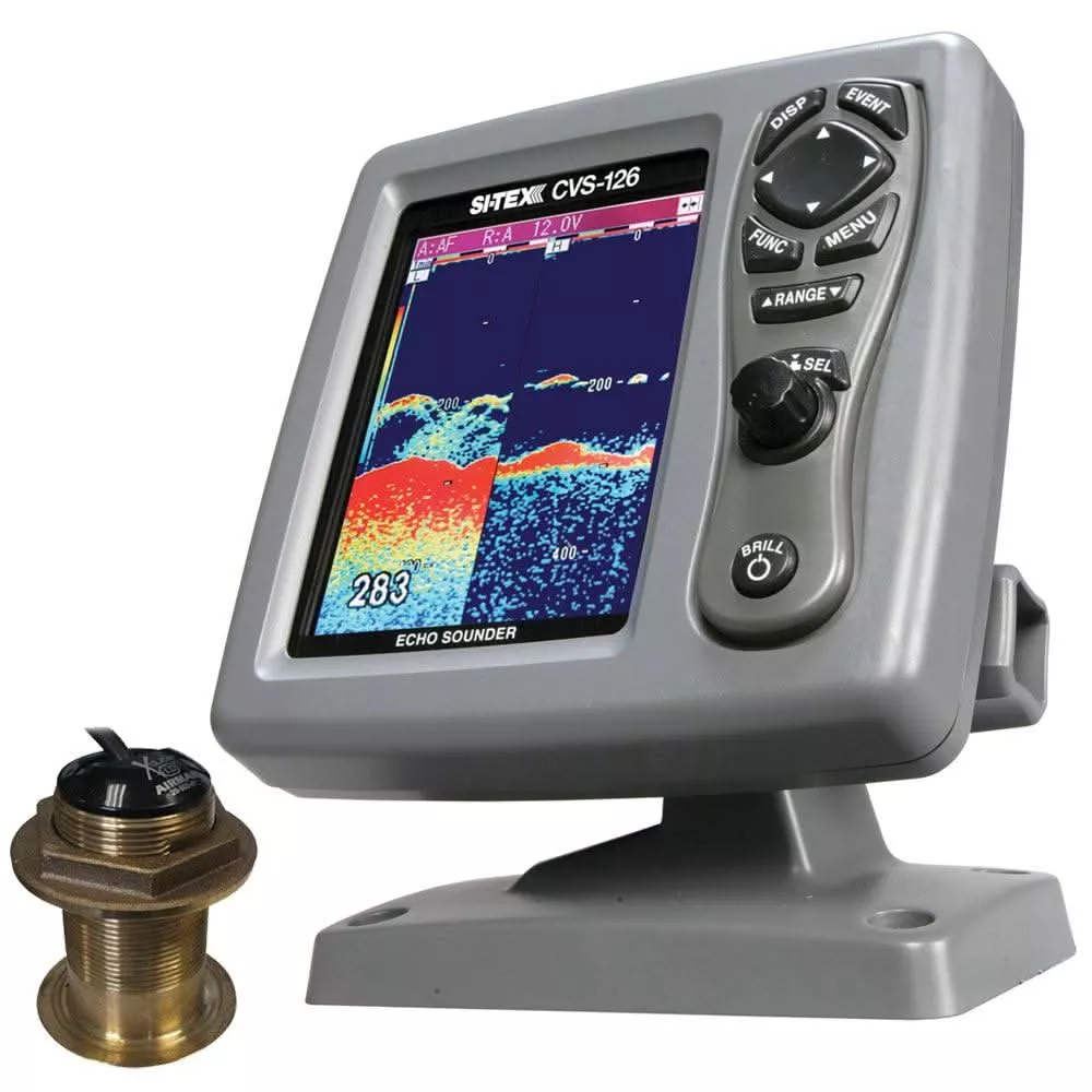 SI-TEX CVS-126 Dual Frequency Color Echo Sounder with B60 12° Transducer B-60-12-CX - CVS-1266012