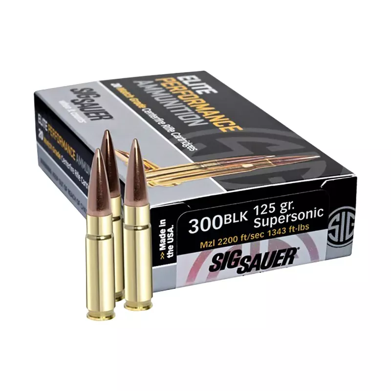Sig Sauer 300 Blk 125 Gr. Elite Match Grade OTM 20 Per Box
