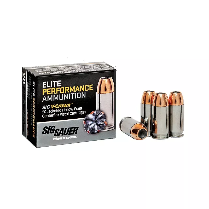 Sig Sauer 45 ACP 230 Gr. Elite V-Crown JHP 20 Per Box