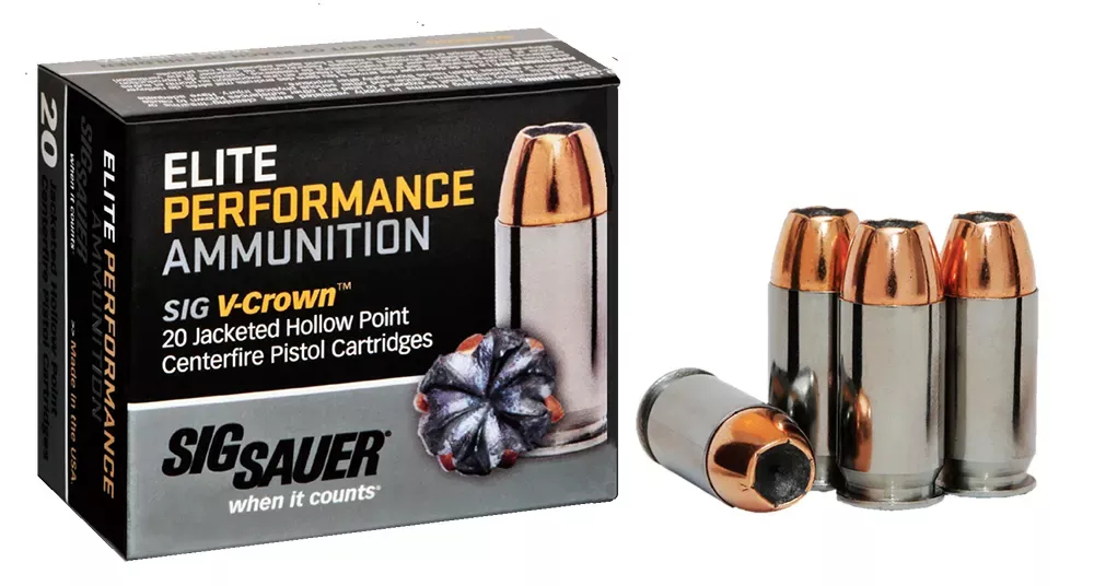 Sig Sauer 9mm 124 Gr. Elite V-Crown JHP 20 Per Box