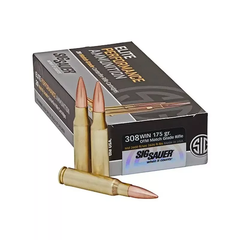 Sig Sauer Elite OTM Match Grade Rifle Ammo 308 Win 175Gr 20/Box