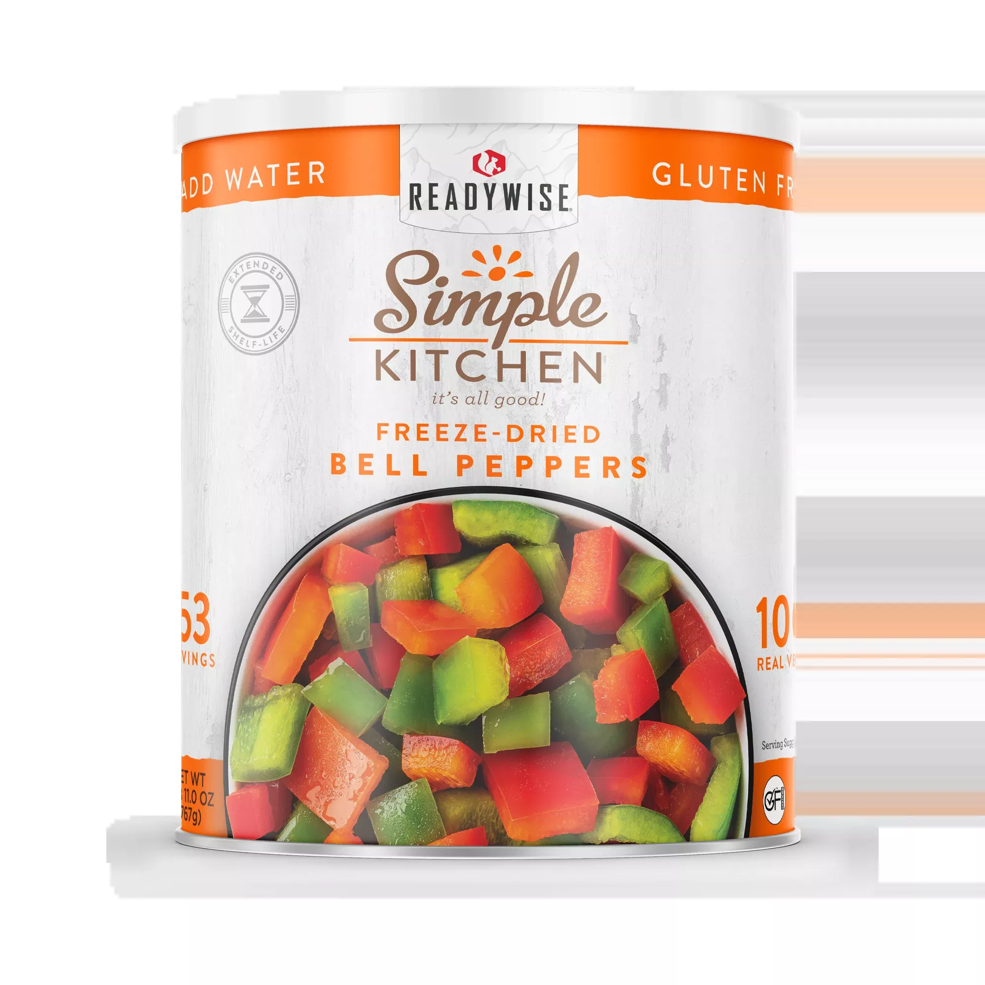 Simple Kitchen Dehydrated Red & Green Bell Peppers – 153 Serving Can