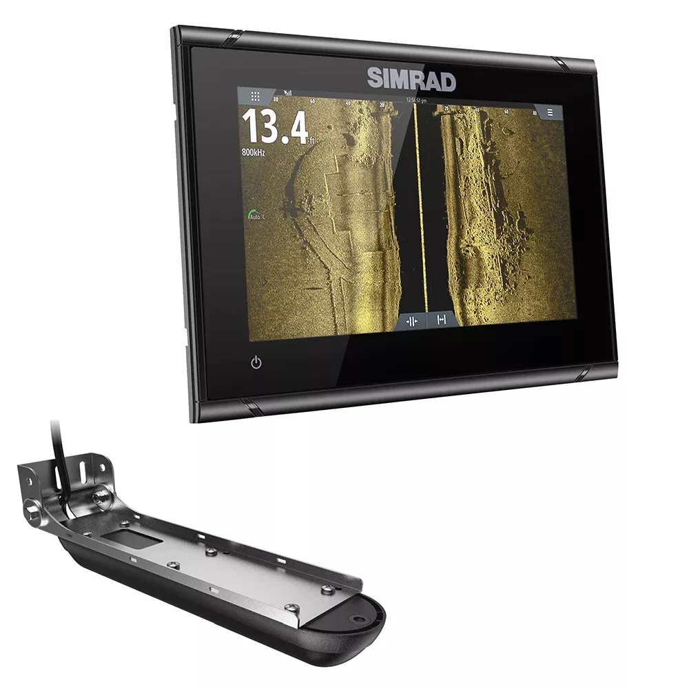 Simrad GO7 XSR Chartplotter/Fishfinder w/Active Imaging 3-in-1 Transom Mount TransducerC-MAP Discover Chart [000-14838-002]