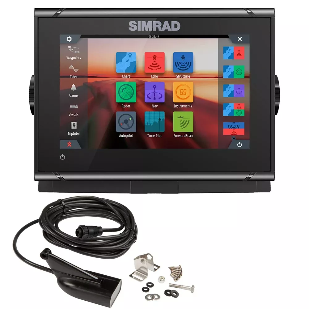 Simrad GO7 XSR Chartplotter/Fishfinder w/HDI Transom Mount TransducerC-MAP Discover Chart [000-14326-002]