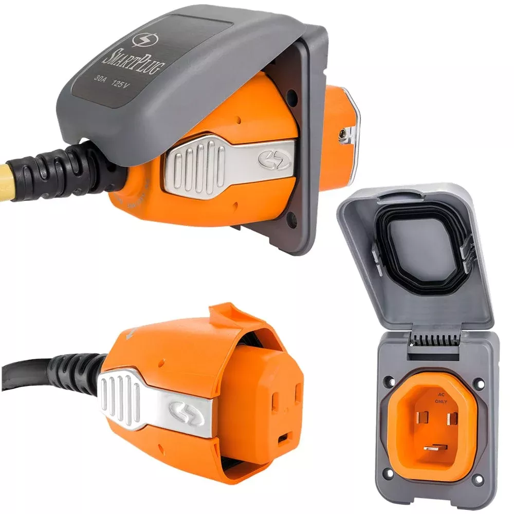 SmartPlug 30 Amp Non Metallic Gray Inlet & Plug Combo – Boat & RV