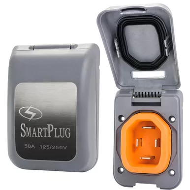 SmartPlug 50 Amp Grey Non-Metallic Inlet Cover