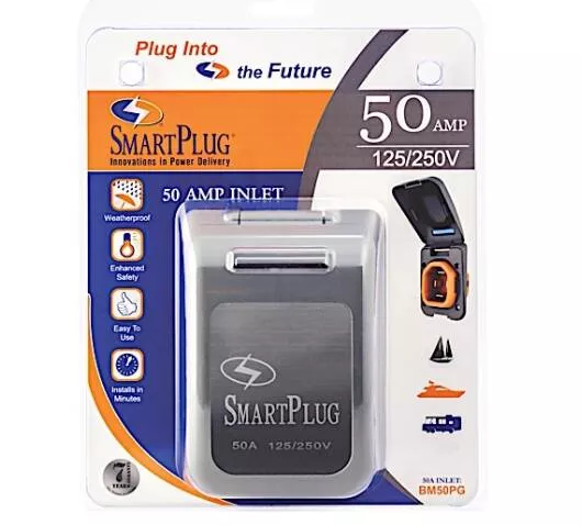 SmartPlug 50 Amp Inlet With Gray Cover• BM50PG