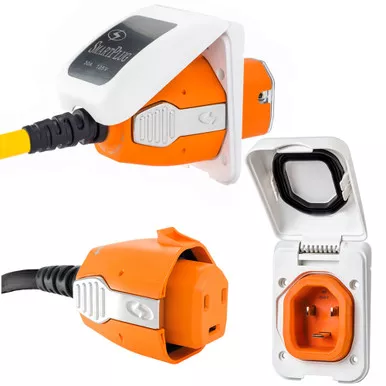 SmartPlug White 30-Amp Inlet and Cord Connector Combo