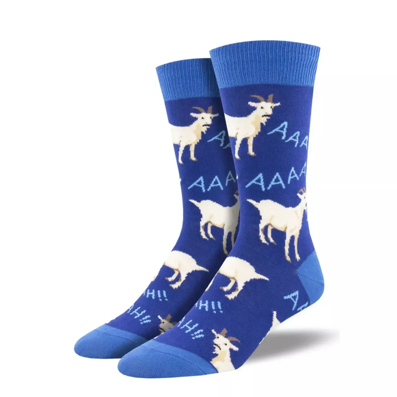 SmithSock Men's "Screaming Goats" Blue Socks